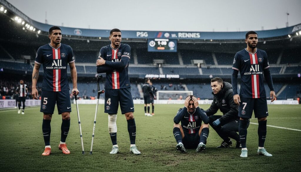 découvrez les dernières informations sur le match rennes/psg avec quatre joueurs déjà absents et de nouvelles incertitudes dans la composition des équipes.