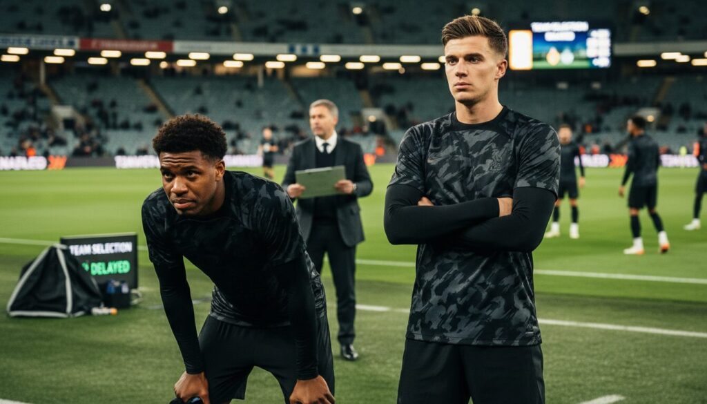 rüdiger et trent absents de la sélection en raison d'un retard d'autorisation médicale, impactant la composition de l'équipe.