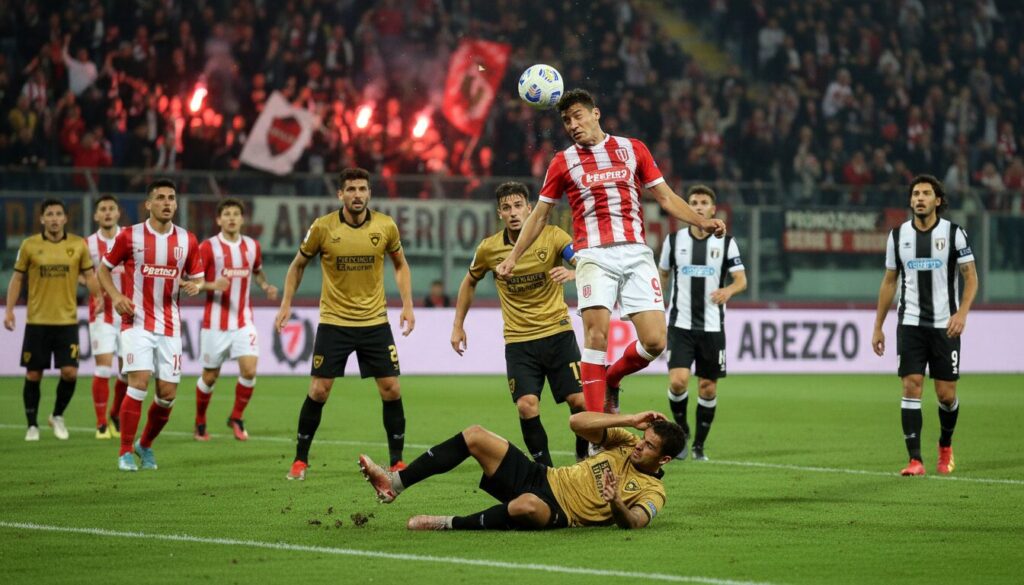 découvrez comment arezzo a décroché la montée en serie b grâce à un but sur corner, la défaite de ravenna et le maintien d'ascoli en serie c.