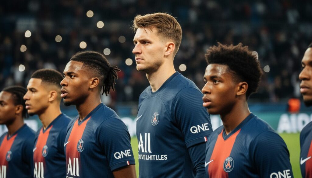 découvrez la composition officielle du psg pour le match contre strasbourg avec safonov, mayulu et mbaye en vedette dans l'équipe parisienne.