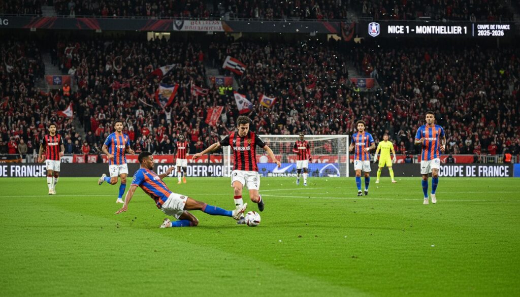 suivez en direct le match passionnant nice vs montpellier de la coupe de france 2025-2026 pour ne rien manquer de cette rencontre incontournable.