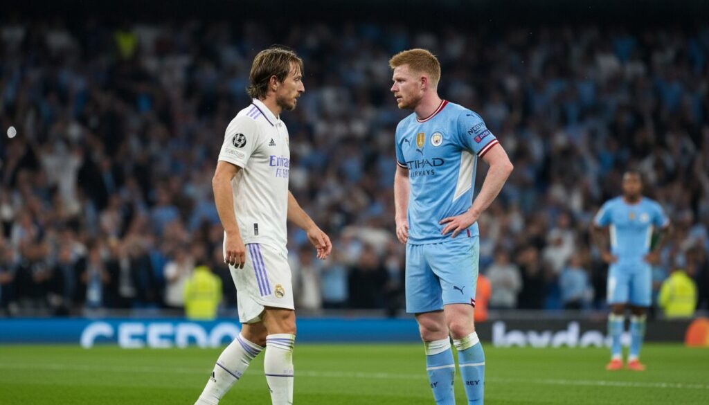 suivez le match real madrid vs manchester city avec les dernières actualités des équipes, les compositions probables et les pronostics pour une rencontre exceptionnelle.