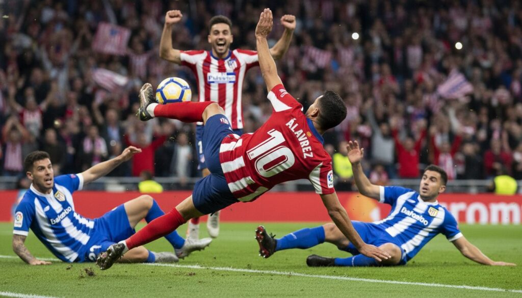 revivez le match intense où alvarez a marqué la différence, offrant une victoire cruciale à l'atlético face à oviedo.