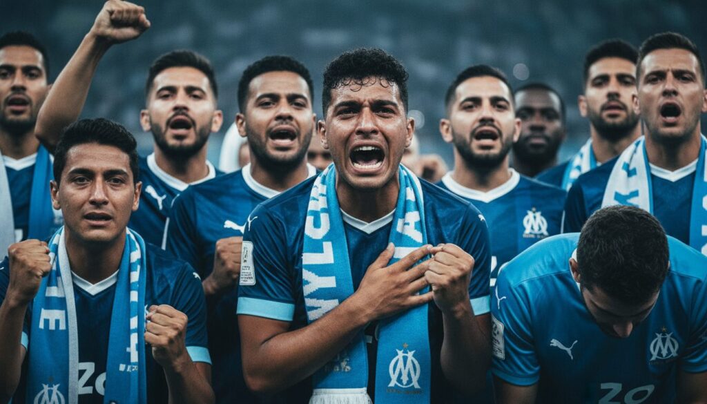 les supporters de l'om expriment un mélange intense de colère et de tristesse après l'élimination douloureuse de leur équipe en coupe, reflétant un profond désarroi et une frustration croissante.