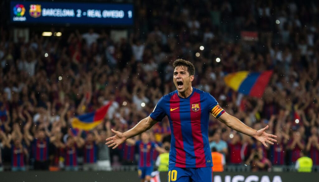 découvrez comment barcelone a repris la tête de la liga en battant le real oviedo dans un match décisif.