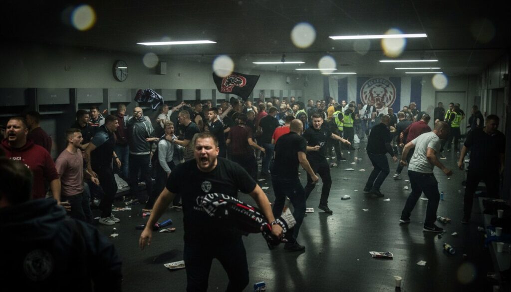 revivez une soirée intense marquée par une défaite sur le terrain familial et des supporters en pleine effervescence devant le vestiaire, au cœur d'un événement mouvementé.