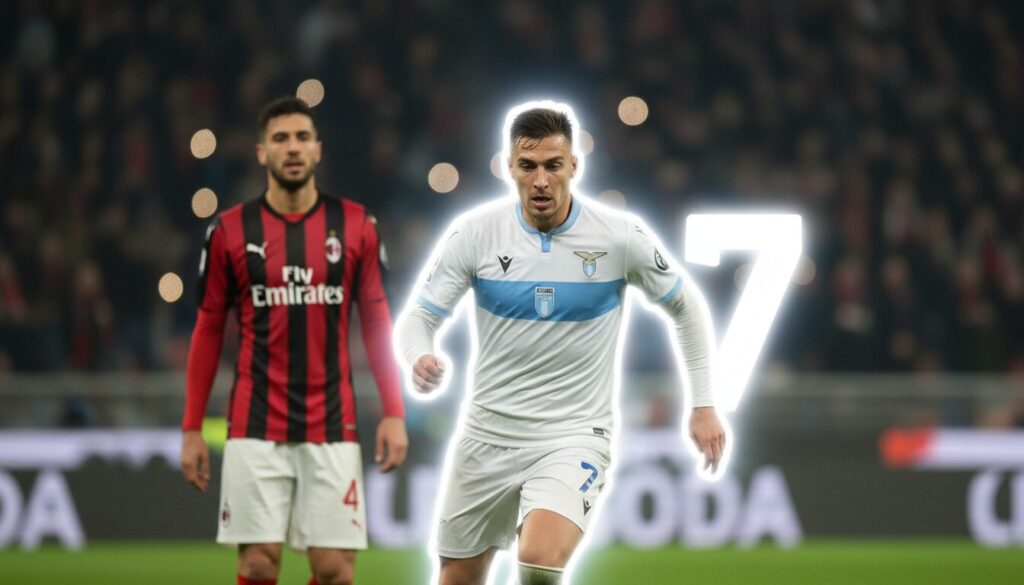 revivez le match lazio-milan : gila impressionne avec une note exceptionnelle de 7, tandis que leao déçoit avec une performance notée 4.