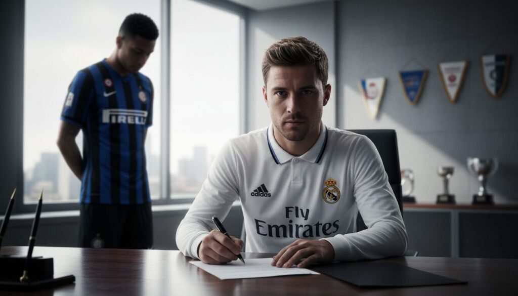 le real madrid s'apprête à activer la clause de rachat, mettant l'inter milan en position délicate alors qu'il pourrait manquer une opportunité clé.