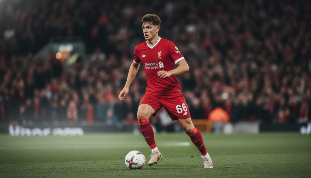 liverpool a découvert un jeune prodige prometteur, comparé à erling haaland, dont le talent exceptionnel fait de lui un joueur à suivre de près pour l'avenir.
