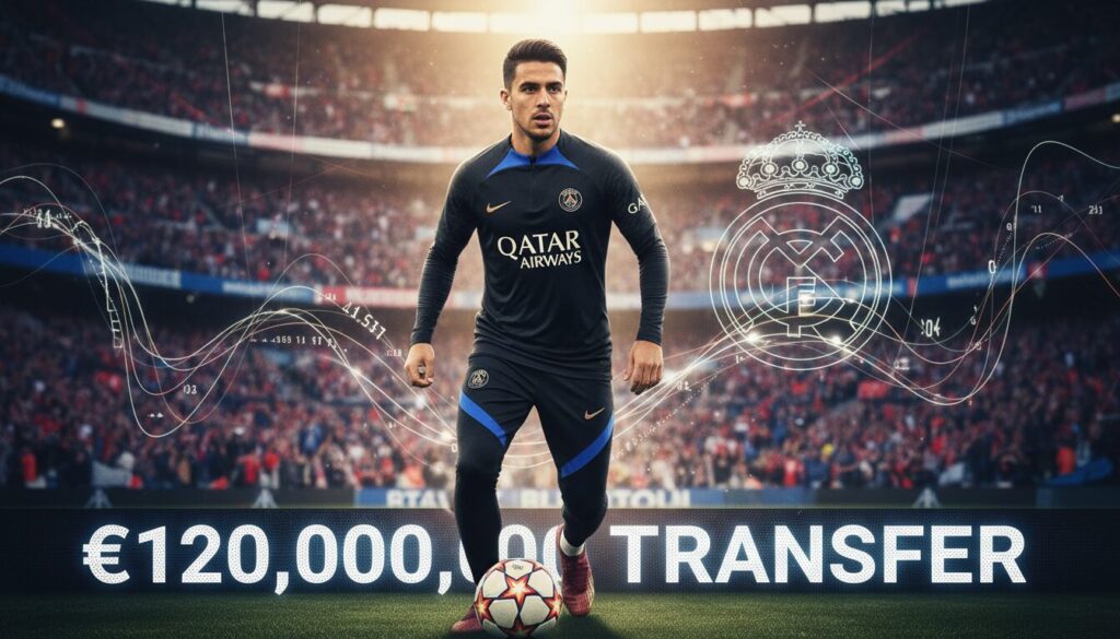 mercato : le real madrid envisage un investissement de 120 m€ pour recruter un milieu de terrain du psg, qui n'est pas vitinha. découvrez tous les détails de cette opération surprenante.