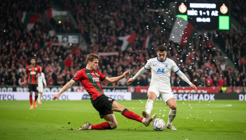 nec nimègue défie az alkmaar en finale de la coupe knvb après une saison remarquable, promettant un match intense et passionnant.