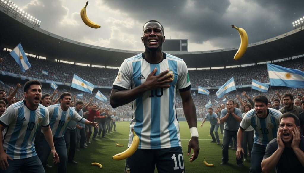 découvrez comment le racisme ternit le football argentin à travers l'incident où un joueur a été visé par des jets de bananes, mettant en lumière les défis sociaux dans le sport.