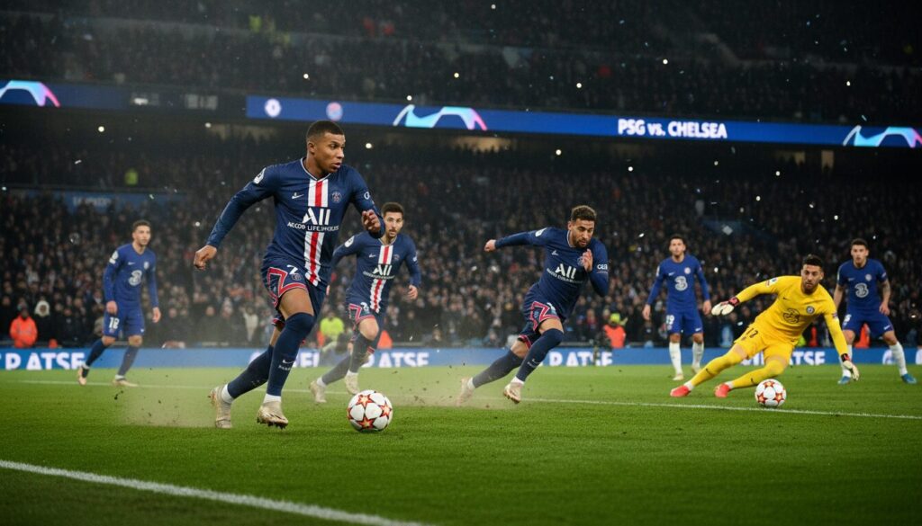 revivez la performance offensive impressionnante du psg face à chelsea qui les place idéalement pour la qualification en phase suivante.