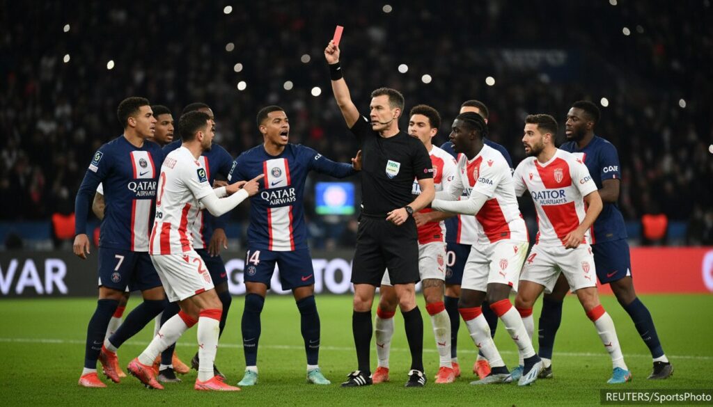 découvrez les détails d'une controverse explosive autour de l'arbitrage lors du match psg-monaco, avec des décisions au cœur des débats passionnés.