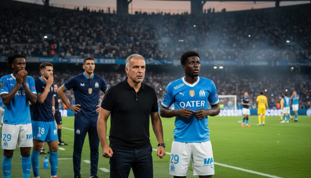 l'olympique de marseille fait face à une pression intense et des incertitudes persistantes lors de la première rencontre d'habib après marbella, un match crucial sous les projecteurs.