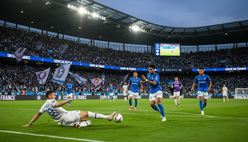 suivez en direct le match décisif om vs toulouse lors des 32es de finale de la coupe de france 2025-2026. ne manquez rien de cette confrontation intense entre deux équipes de renom.