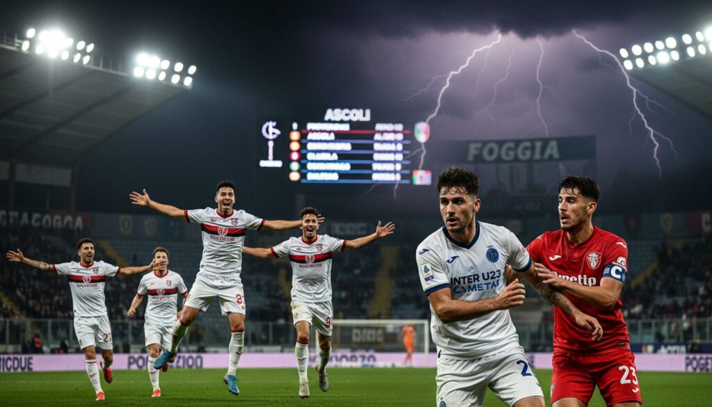 découvrez les résultats récents : vicenza et brescia prennent de l'avance, match nul entre inter u23 et alcione, ascoli en tête provisoire, tandis que foggia traverse une période difficile.