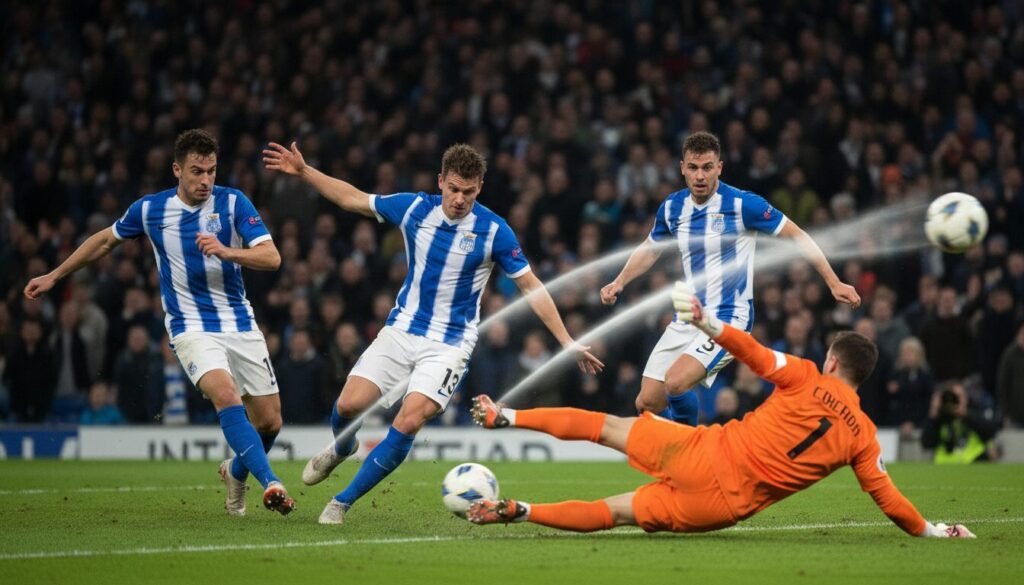 revivez une séquence incroyable sur le terrain avec un penalty manqué trois fois de suite dans une seule action, une folie qui restera gravée dans les mémoires !