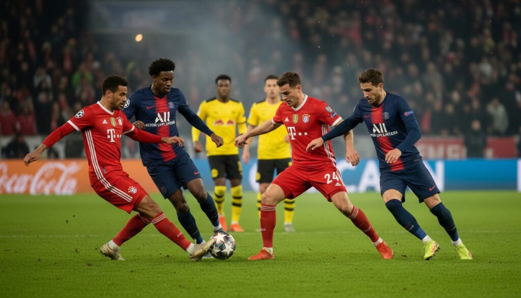 découvrez les confrontations les plus riches de la ligue des champions, avec bayern et psg présents à quatre reprises, et la participation de quatre équipes allemandes engagées dans la compétition.