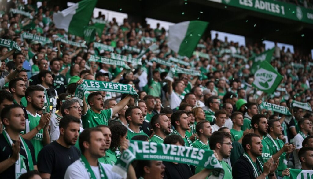 à deux journées de la fin de la saison, les verts comptent sur le soutien passionné de leurs supporters pour assurer leur montée en ligue 1.