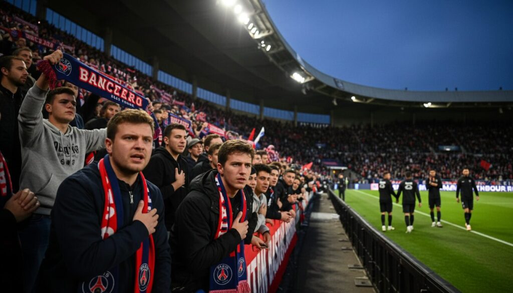 à l'occasion de la venue du psg, bollaert oscille entre colère des supporters et hommage émouvant aux joueurs quittant le club.