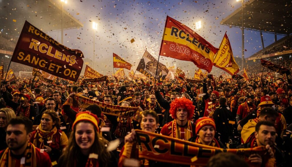 plongez au cœur de lens après une nuit de célébration à bollaert, où une parade délirante envahit les rues pour une fête ininterrompue des sang et or.