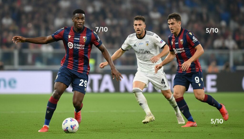 revivez les performances clés du match cagliari-udinese : kamara brille avec une note de 7, tandis que dossena souffre face à buksa, qui lui vaut une note de 5.