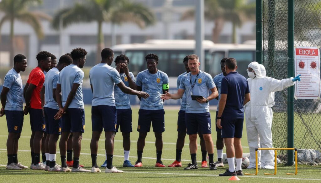 la sélection congolaise de football renonce à son stage en rdc prévu pour la coupe du monde 2026 en raison de l’épidémie d’ebola, mettant en lumière les défis sanitaires dans la région.