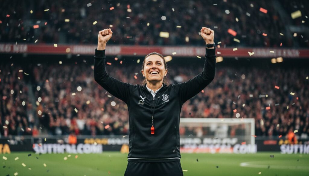 eta fait history en bundesliga avec sa première victoire en tant qu'entraîneure, ressentant un sentiment merveilleux d'avoir réussi cet exploit.