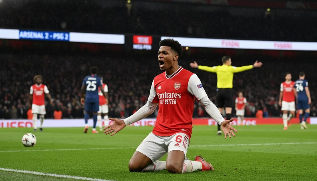 découvrez la performance impressionnante de gabriel, l'ange déchu d'arsenal, lors du match contre le psg, marquée par un penalty manqué malgré son éclat sur le terrain.