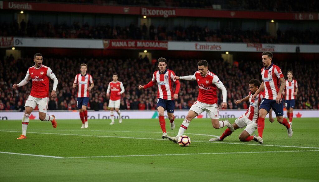 suivez en direct le match palpitant entre arsenal et l'atlético de madrid. revivez chaque action, but et moment clé du duel live.