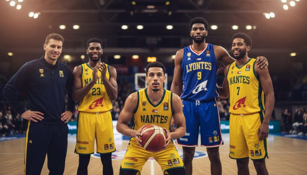 découvrez le cinq majeur dévoilé par l'entraîneur de nantes, avec la gâchette, la lyonnaise et la boss, prêt à conquérir une première qualification en play-offs.