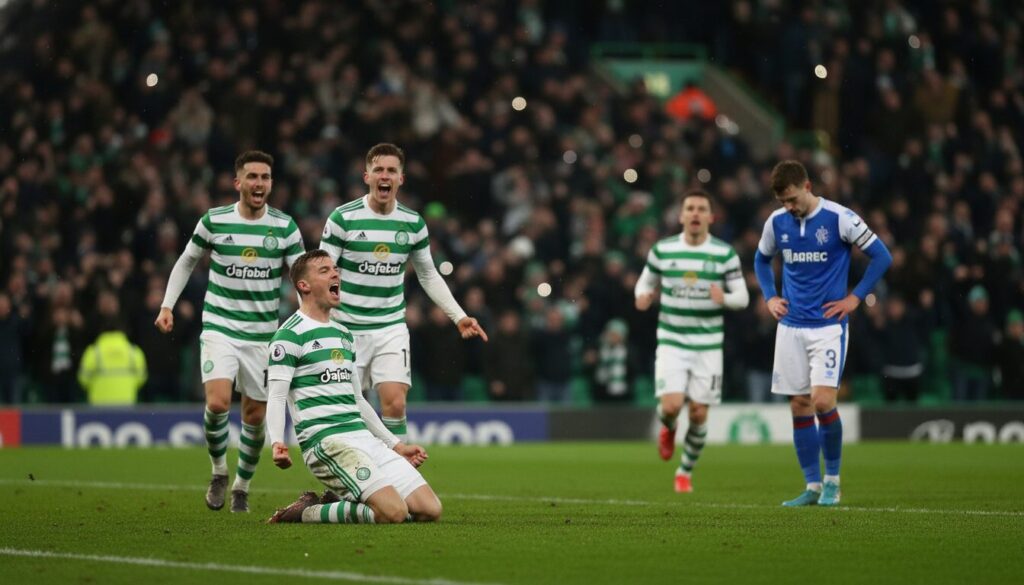 le celtic s'impose dans l'old firm en battant les rangers et affole le classement en faisant trembler le hearts. revivez les moments forts de ce choc intense.