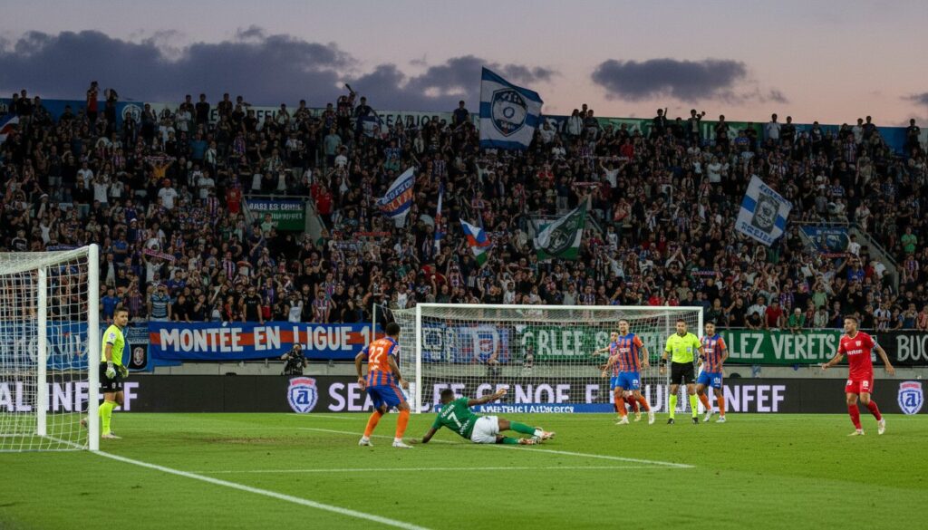 découvrez le suspense de la dernière journée où le mans, saint-étienne et red star s'affrontent pour une montée historique en ligue 1. un dénouement palpitant à ne pas manquer !