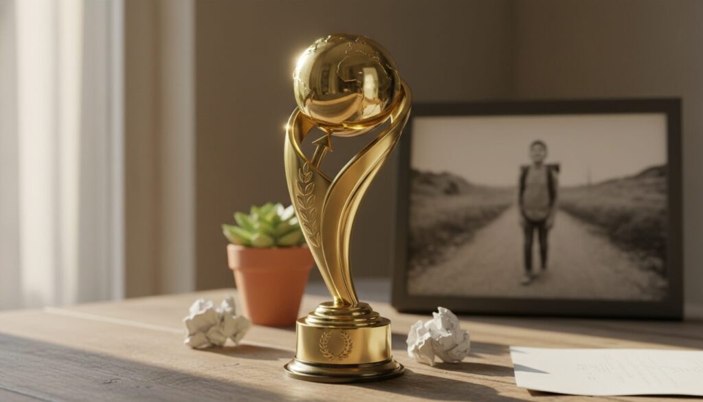 découvrez l'histoire inspirante du tout premier trophée, symbole du début d'une vie remplie de succès et de réalisations.