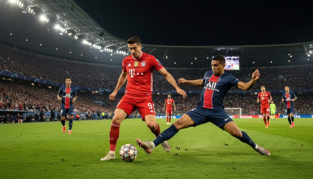 suivez en direct et en streaming live le match de ligue des champions entre bayern munich et psg avec le score en temps réel et les dernières informations.