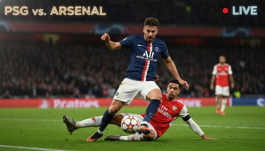 suivez en temps réel le match exclusif psg vs arsenal avec notre live commenté. ne manquez aucune action et vivez chaque moment fort du match.