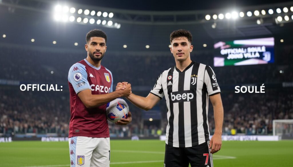 l'aston villa propose soulé en échange dans le cadre du transfert de malen confirmé, une opération importante dans le marché des transferts.