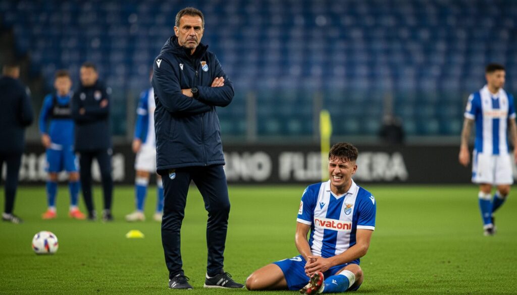 natan se blesse lors de l'échauffement, laissant pellegrini sans alternatives en défense centrale avant le match crucial.