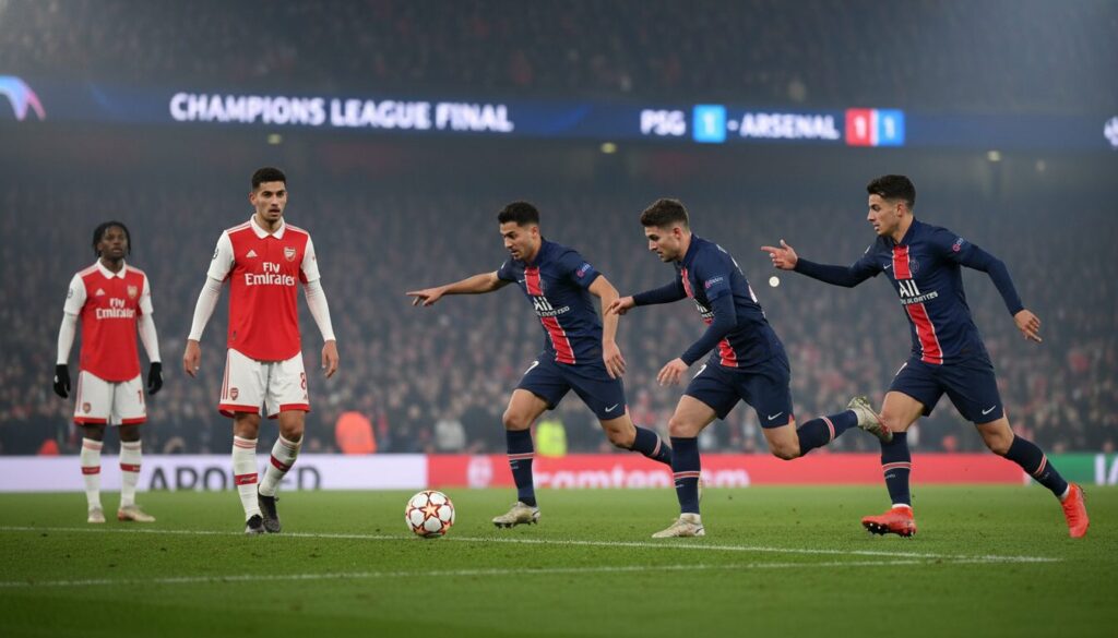 analyse de l'impact du temps de jeu effectif dans la finale de la ligue des champions : psg accélère, arsenal privilégie la patience pour faire la différence sur le terrain.