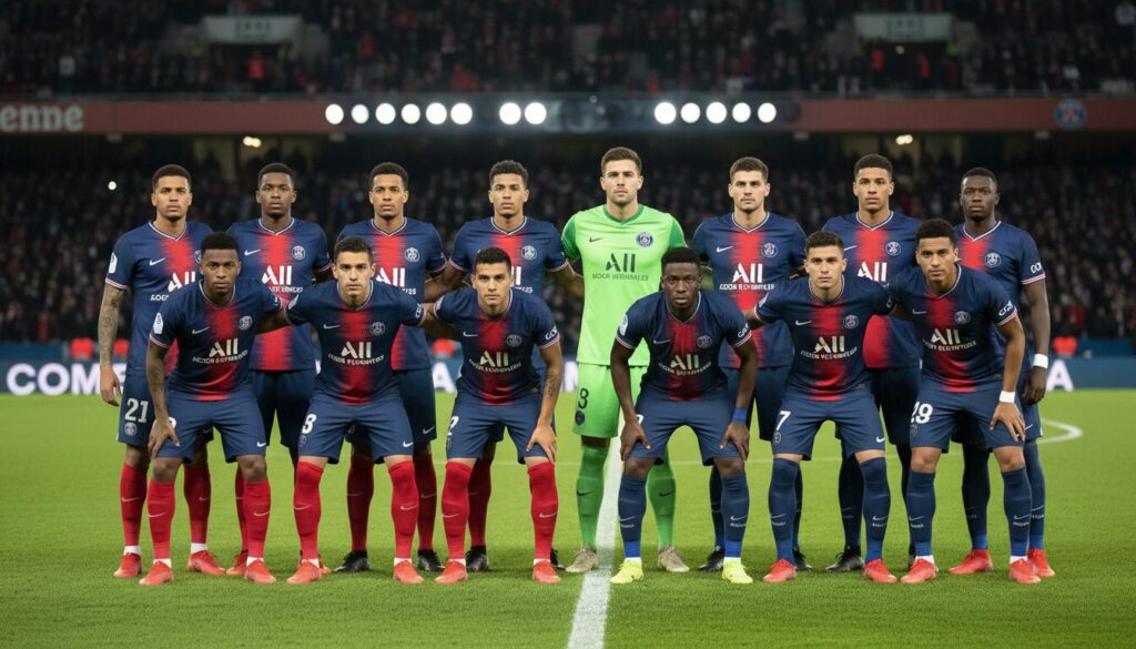 découvrez les compositions officielles des équipes pour le match paris fc - psg et suivez les dernières informations en direct.