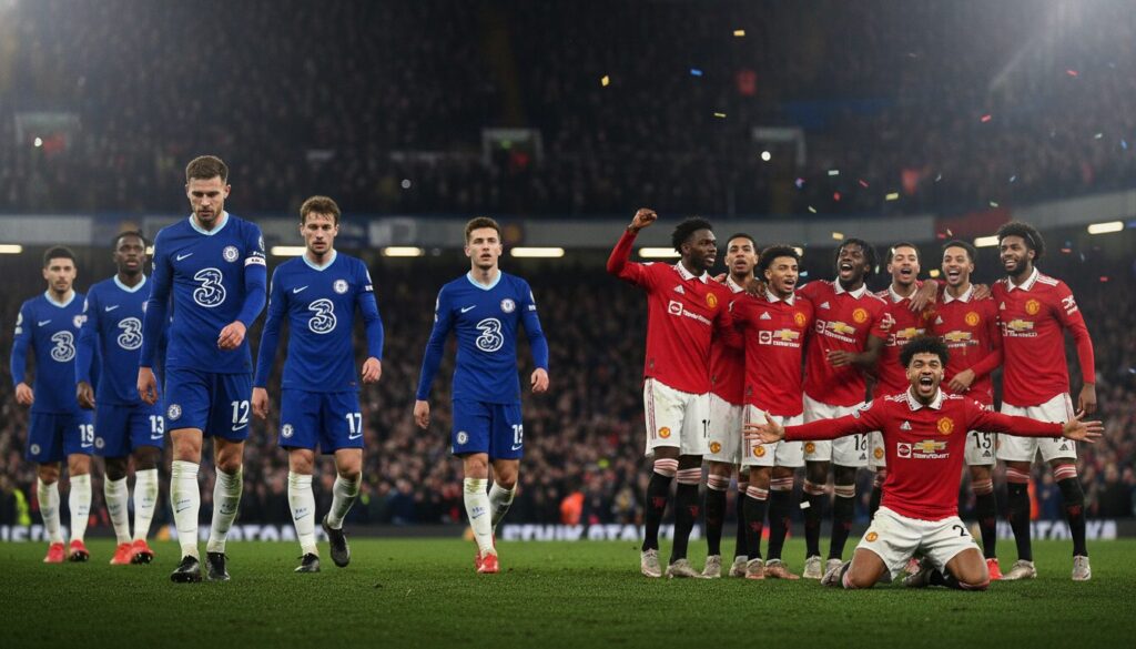 découvrez comment chelsea a raté sa qualification en europe dans un incroyable fiasco en premier league, tandis que manchester united célèbre un grand retour spectaculaire.