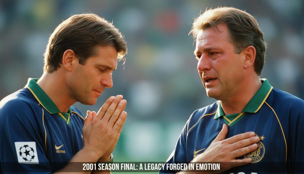 découvrez la réponse de stevens aux paroles émouvantes de hitzfeld lors de la finale de la saison 2001, un récit mêlant respect, traumatisme et triomphe.