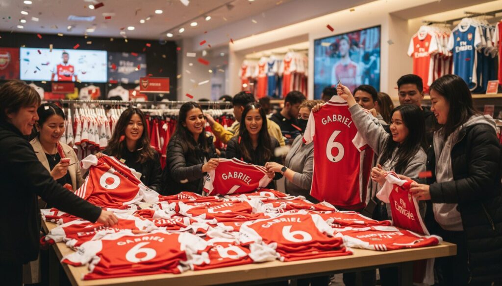 découvrez comment les ventes du maillot de gabriel d'arsenal explosent avec une hausse spectaculaire de 350% grâce à ses performances en champions league.