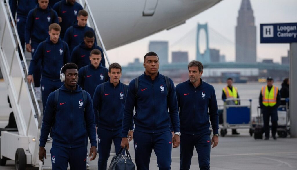 découvrez en images l'arrivée de l’équipe de france à boston, six jours avant le coup d’envoi de la coupe d'europe. suivez leur préparation et leurs premiers pas sur le sol américain.