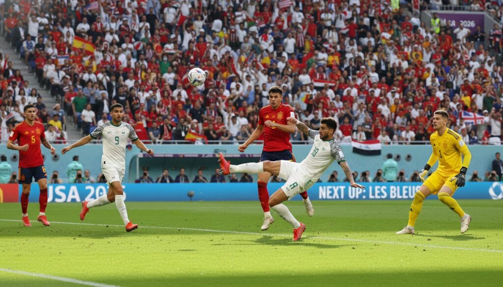 découvrez les histoires captivantes des outsiders en coupe du monde, avec l'irak qui défie l'espagne avant le match crucial des bleus aux états-unis.