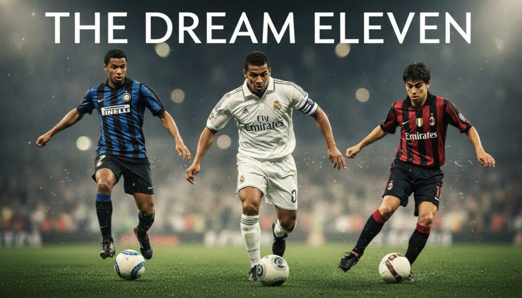 découvrez le onze rêvé alliant le capitaine emblématique du real madrid, une star incontournable de la ligue des champions et un prodige émergent de la serie a, pour une équipe de légende.