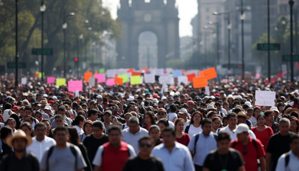 au mexique, d'importantes manifestations d'enseignants perturbent le pays à l'approche de la coupe du monde, suscitant inquiétudes et réactions face à ces mobilisations massives.