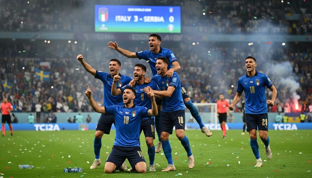 mondial 2024 : l'italie s'impose 3-0 face à la serbie et relance la compétition. la lutte pour la première place du groupe se décidera lors du prochain match en suède.