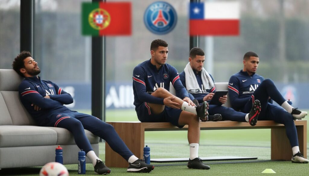 le portugal a décidé de ne pas aligner quatre joueurs internationaux parisiens lors du match amical contre le chili afin de leur permettre de mieux se reposer et récupérer.